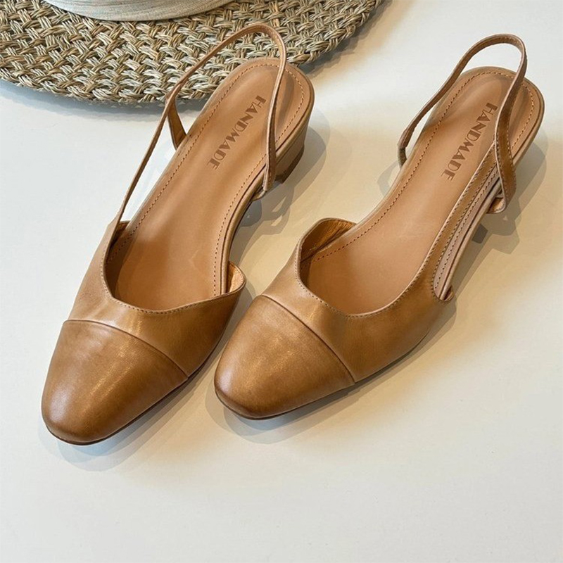 Sandal Hak Rendah Wanita Sepat - Casual Sandal Leather ulasan dan harga