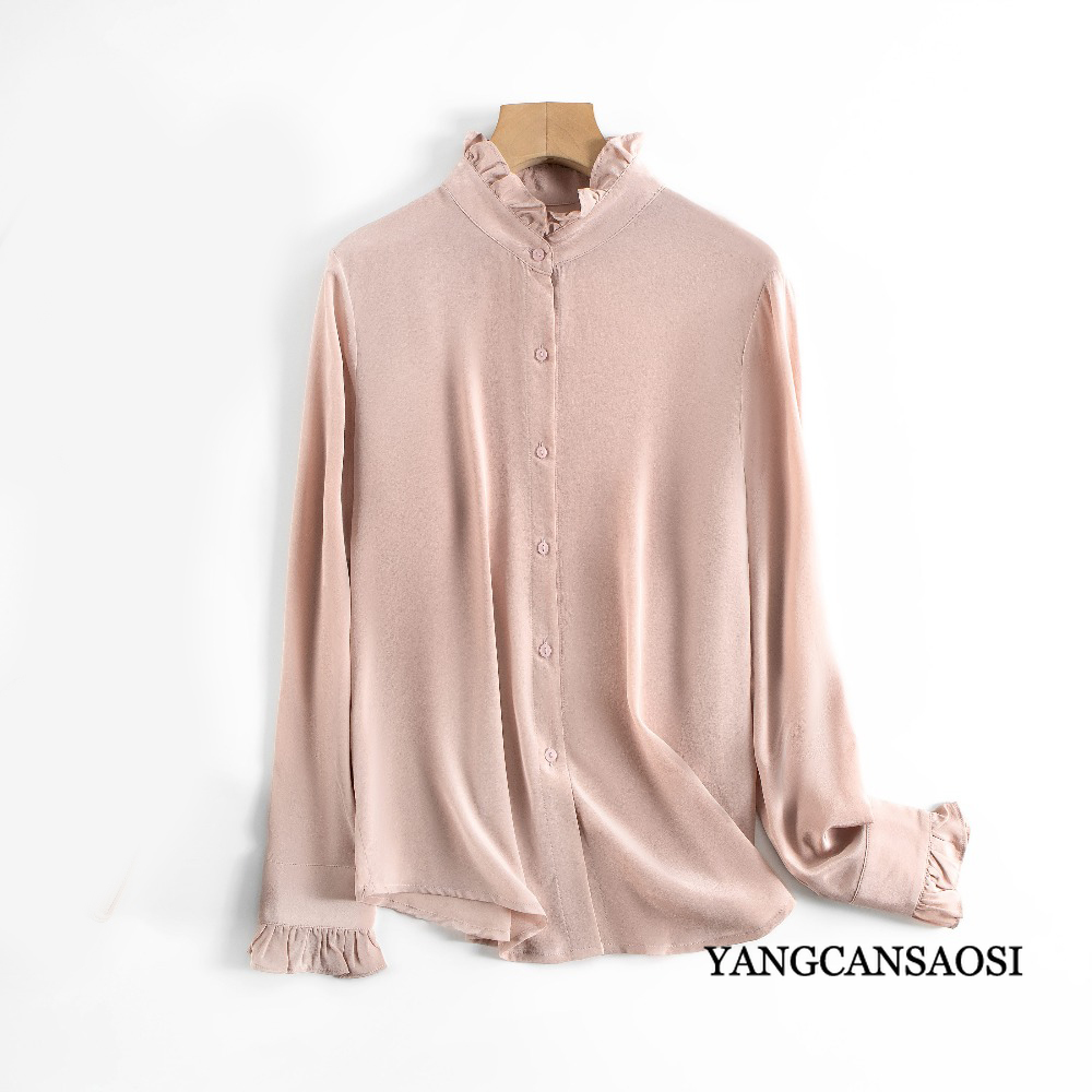 Kemeja Wanita Musim Semi/Gugur - Shirt Camp Collar ulasan dan harga