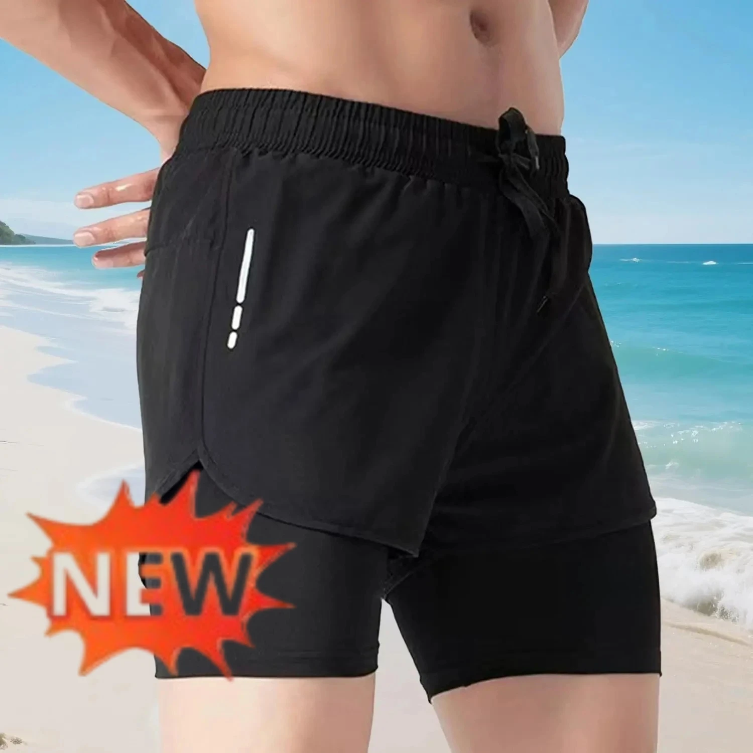 Celana Renang Pria 2-in-1, Cep - Swim Trunk Quick Dry ulasan dan harga