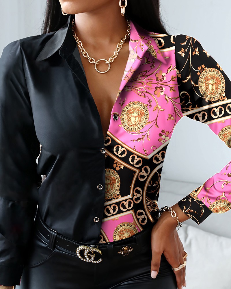 Fashion wanita kemeja liar ran - Shirt Camp Collar ulasan dan harga
